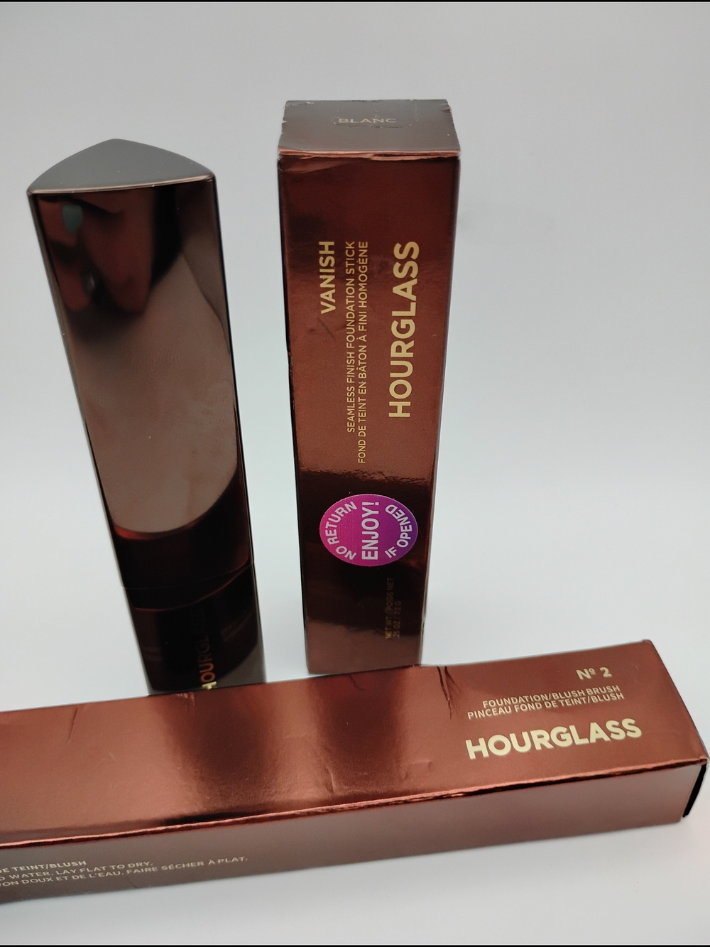 Hourglass Vanish Seamless Finish Foundation Stick In BLANC & No.02 Makeup Brush - Picture 4 of 9